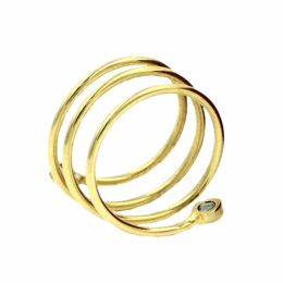 Dick Wicks Magnetic Fashion Fine Spiral Gold Magnetic Ring