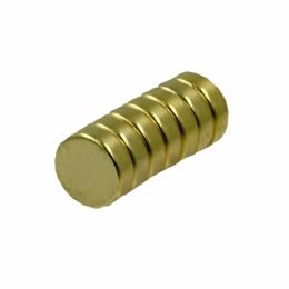 Dick Wicks Neodymium Therapy Magnet Gold Plated 5mm x 2mm Disc x 50pcs